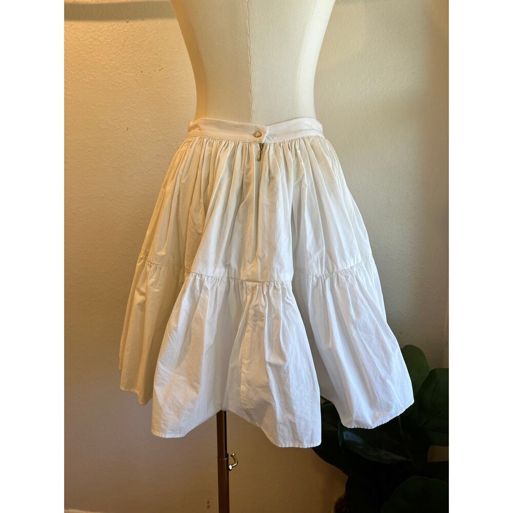 Juicy Couture White Cotton Ruffled Mini Skirt Size 4 NEW With Tags - Picture 3 of 11